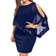 thumbnail image 1 of Vestido Irregular Para Mujer, Vestido Con Hombros Descubiertos, Vestido Con Panel de Lentejuelas, Vestido de Gasa de Talla Grande, Vestido Asimétrico Sin Tirantes de Gasa Superpuesto Odeerbi  ODB112945, 1 of 7