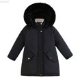 thumbnail image 2 of Liyamei Girls Heavyweight Hooded Padded Jacket with Zipper for Winter Warm Coat Size 3-4 Years, 2 of 6
