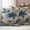 Light Beige Gray Green Tan, variant on Blue Brown Botanical Outdoor Waterproof Pillow Covers, Elegant Summer Flowers Vintage Decorative Square Throw Pillowcase Sofa Cushion Sham for Patio/Couch/Chair, 24"x24" 2 Pack