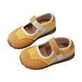 thumbnail image 3 of Staki Toddler Shoes Girl Girls Dress Shoes Patent Ballerina Flats Toddler Little Big Kid Mary Jane Low Heels Shoes(Yellow,8 Toddler), 3 of 7