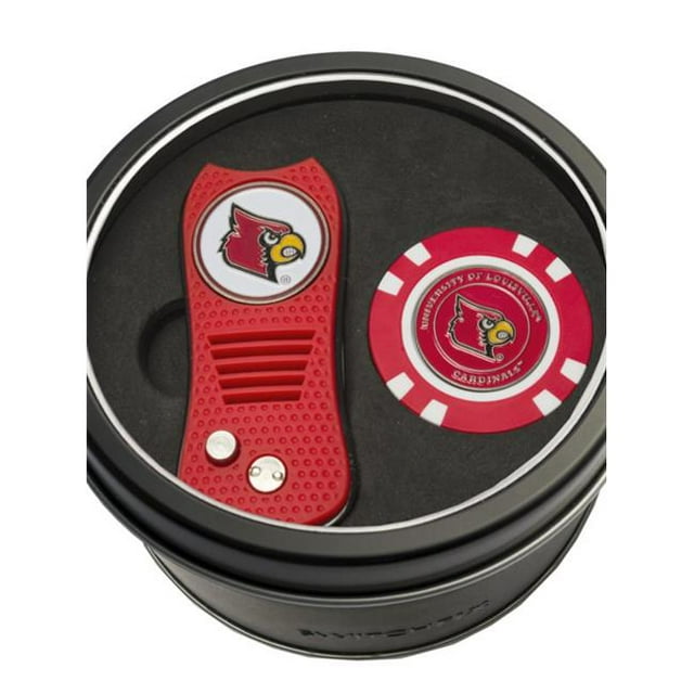 Team Golf 637556242532 Louisville Cardinals Tin Set - Switchfix, Golf Chip