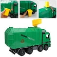 thumbnail image 3 of Friction Powered Garbage Truck Toy, Simulation Inertia Sanitation Garbage Waste Truck Model Toys With Three Trash Recycling Clean Trash Rubbish Transport Truck Gift For Kids Boys, 3 of 8