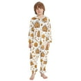 thumbnail image 2 of Christmas Candy Gingerbread One Piece Pajamas Soft Jumpsuit Cozy Sleep and Play Romper Zipper and Pockets 9-11Y, 2 of 8