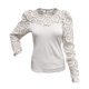 thumbnail image 4 of Tops de mujer Invierno Encaje Costura Botón de impresión Sudadera Pullover Tops Fridja hkj849, 4 of 6