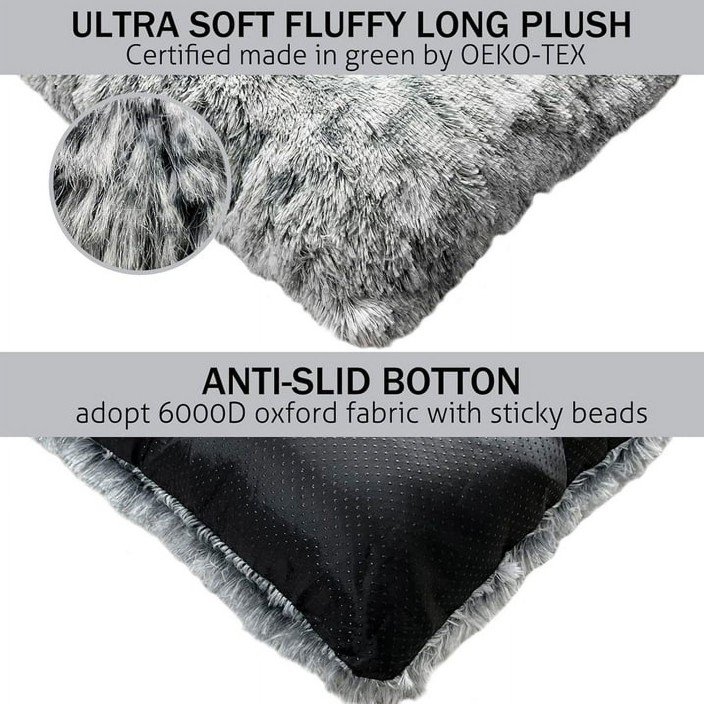 Large Dog Bed Washable Dog Mats Anti-Slip Bottom Beige Large 51"x35" Pet Beds for Large Dogs