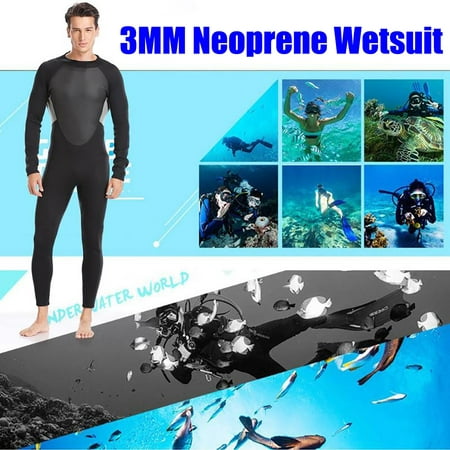 MEN 3mm Neoprene Diving Suit WetSuit Full Body Suit Super Stretch Swim Suit Anti-scratches Keep Warm for Snorkeling, Scuba Diving, Surfing  M/ L/ XL/ 2XL/