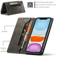 thumbnail image 3 of Case for iPhone 11 6.1 inch, Retro Matte Protective Leather Case with RFID Blocking Viewing Stand Magnetic Closure TPU Shell Flip Cover - Coffee, 3 of 8
