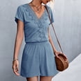 thumbnail image 3 of EOTVIA Short Pants Jumpsuits, Shorts Jumpsuits Middle Waist For Work, 3 of 5
