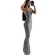 thumbnail image 2 of Vestido Largo Minnieouse ajustado, Ropa de fiesta, Sin mangas, Piel multicolor, Gris/M, 2 of 6