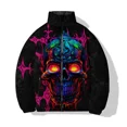 thumbnail image 1 of Abrigo de invierno para hombre, con algodón añadido para mantener el calor, estampado de calaveras personalizado, novedad en parkas, abrigos para hombre modernos y versátiles, chaquetas de invierno, 1 of 4