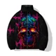 thumbnail image 4 of Abrigo de invierno para hombre, con algodón añadido para mantener el calor, estampado de calaveras personalizado, novedad en parkas, abrigos para hombre modernos y versátiles, chaquetas de invierno, 4 of 5
