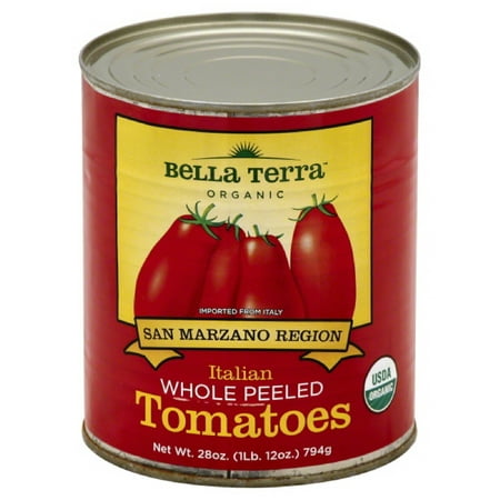 Bella Terra Whole Peeled Italian Tomatoes, 28 Oz (Pack of