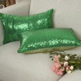 thumbnail image 3 of Fundas de almohada decorativas YOUR SMILE, 30 x 51 cm, color verde, paquete de 2, 3 of 5