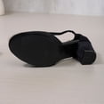 thumbnail image 3 of GERsome Women's Low Chunky Heels Closed Toe Ankle Strap Work Office Wedding Party Dress Pump Shoes, Black Size 6.5, 3 of 9