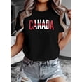 thumbnail image 1 of Canada Distressed Flag Letters Pure Comfortable Unisex T-Shirt V1020, up to Size 5XL, 1 of 4