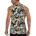 thumbnail image 3 of Easygdp Black Palm Leaves Men's Tank Top, Sleeveless Muscle T Shirts, Breathable, Quick-Dry, Loose for Gym, Running, Fitness - Medium, 3 of 9