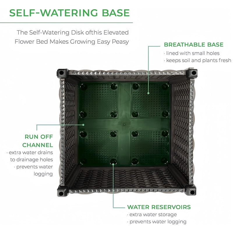 2Pcs Rattan Outdoor Planting Box, Raised Garden Bed, Garden Plant Boxes for Vegetables, Flowers