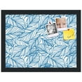 thumbnail image 2 of PinPix 16x12 Custom Cork Bulletin Board White Navy Poster Board Has a Fabric Style Canvas Finish, Framed in White Navy, by ArtToFrames (PinPix-1878), 2 of 5