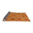 thumbnail image 2 of Ahgly Company Indoor Square Abstract Orange Modern Area Rugs, 3' Square, 2 of 4