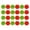 🌈 24 pcs Red & Green, variant on WWC Furry Christmas Ball Ornament Set, 24 pcs Red Soft Fluffy Plush Faux Fur Pom Pom Christmas Balls, Christmas Tree Decorations for Xmas Party