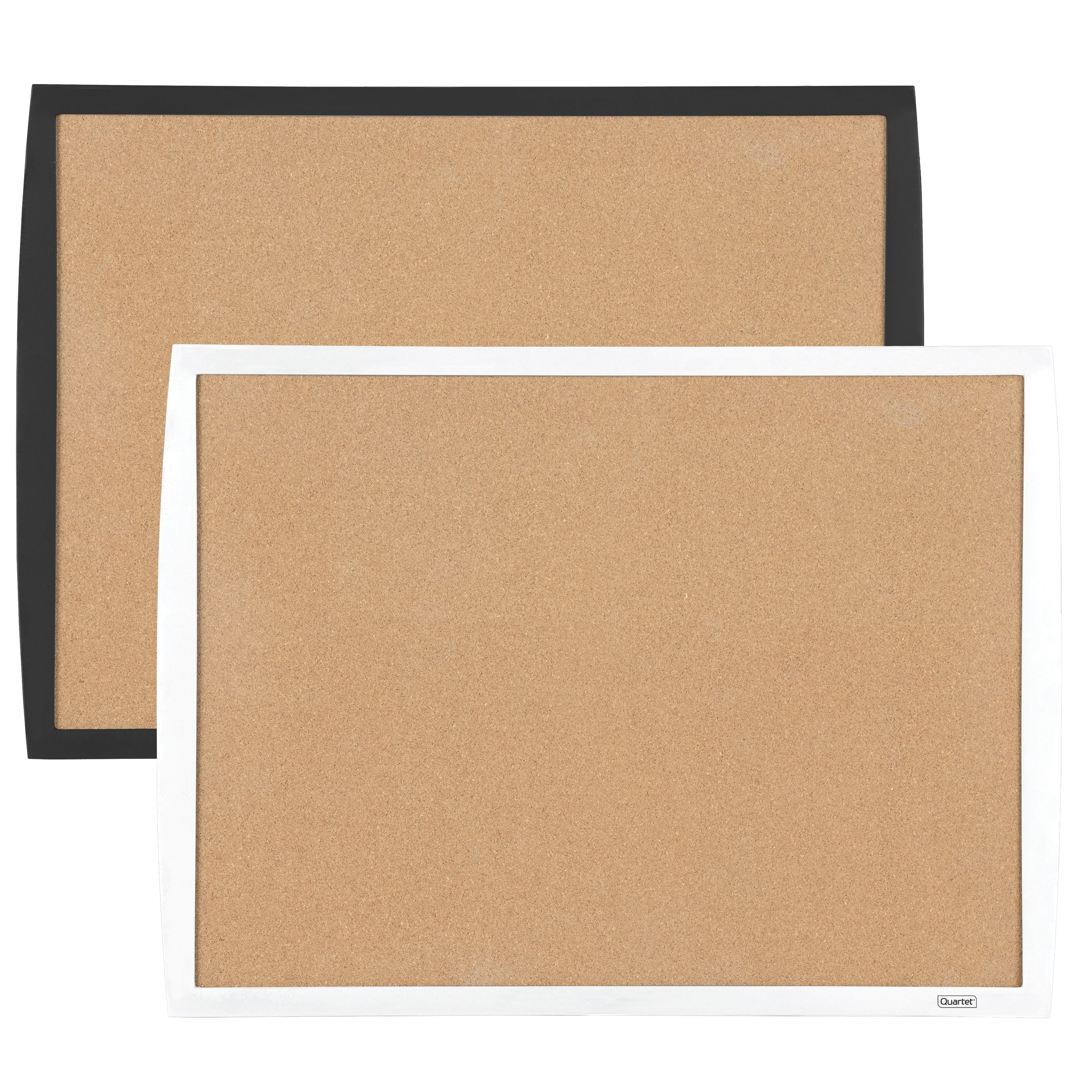 Quartet Bulletin Board, 17" x 23", Natural Cork, Assorted Colors (33271