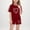 Wine, variant on Generic Girls Heart Print Loose Tshirt Shorts 2 Pieces Summer Comfy Short Sleeve Cute Plaid Sweatsuit Outfits for 5-14 Years