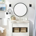thumbnail image 3 of 24 inch Circle Mirror, Round Mirror with Black Metal Frame, Hanging Wall Mounted Mirror for Living Room, Bedroom, Over Sink, Vanity, 3 of 7