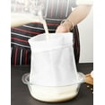 thumbnail image 2 of Gixusil 4 Pcs 120 Micron Nut Milk Bag - 12×8 inches- Multiple Usage Reusable Food Strainer, Cold Brew Coffee Bag, Food Grade Nylon Mesh, BPA-Free, Cheesecloth Bag, Yogurt Strainer, Juice Filter,White, 2 of 7