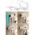 thumbnail image 2 of Soporte para secador de pelo SUPTEC, soporte universal de pared, paquete de 2 unidades, blanco, 2 of 6