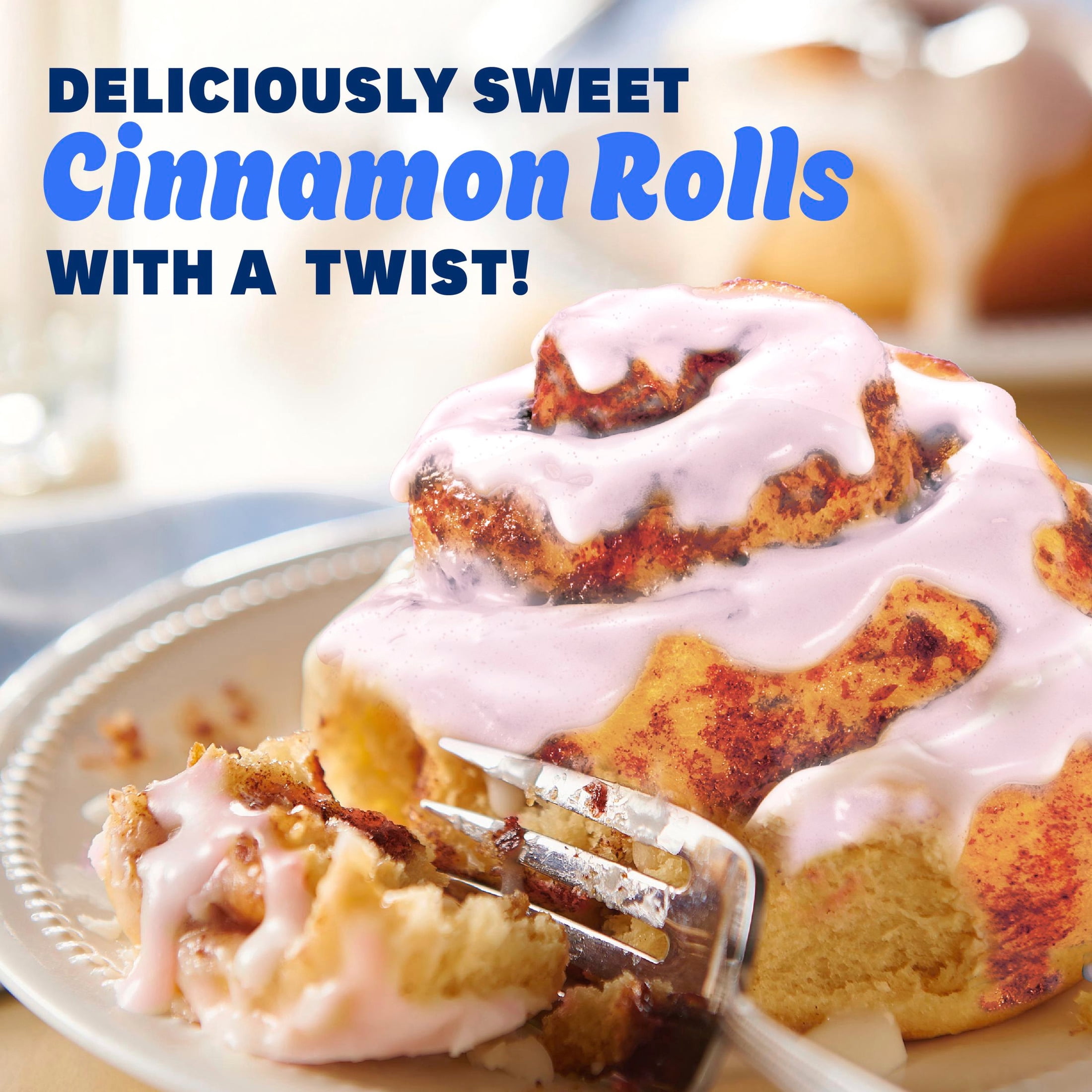 Pillsbury Grands! Cinnamon Rolls with Strawberry and Cream Flavored Icing, 5 Count, 17.5 oz