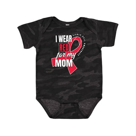 

Inktastic Sickle Cell Awareness I Wear Red For My Mom Gift Baby Boy or Baby Girl Bodysuit