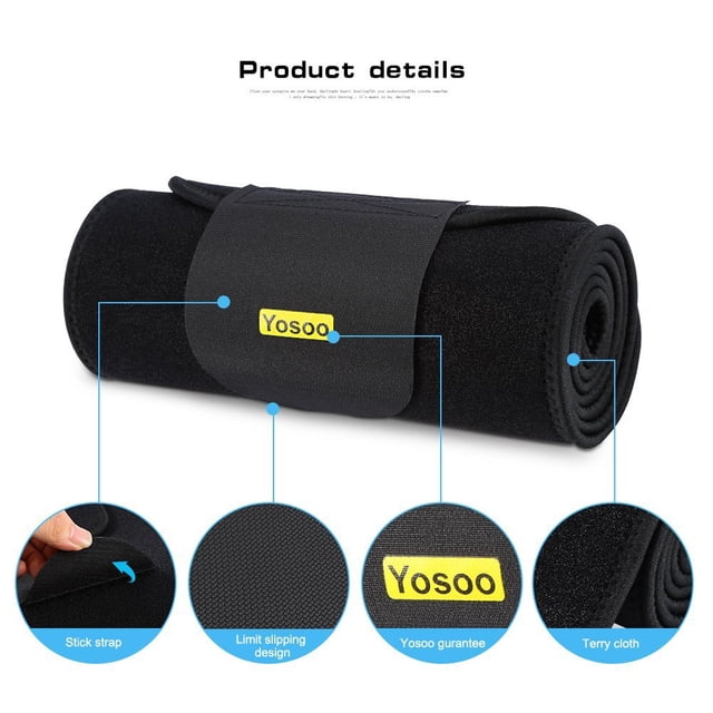 Faja Ejercicio Fitness de Neopreno Reductora Adelgazante Ajustable Pérdida de Peso Cinturón del Entrenador de Cintura para Hombres Soporte para prevención de Lesiones Alivio del Dolor Ecomeon no