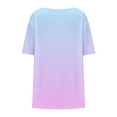 thumbnail image 5 of Uaswgudfs Women's Plus Size Oversized Short Sleeve Crew Neck T-Shirt Top | Soft & Stretch Cotton Blend Casual Blouse 1X-5X - Summer Comfy Curvy Fit Vacation Essentials, 5 of 6
