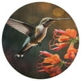 thumbnail image 3 of Flower Hummingbird Washable Round Rug -Circle Area Rugs for Nursery Bedroom, Vintage Non Slip Non Shedding Low Pile Carpet for Living Room Coffee Table Entryway, 3 of 6