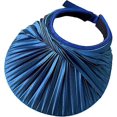 thumbnail image 1 of Sombrero de visera para mujer, de ala ancha, con protección UV UPF 53+, plegable, para playa, deportivo, plisado, para verano, 1 of 5