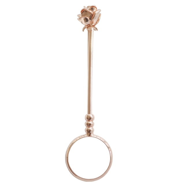 Billuyoard Accesorios de Clip de anillo para hombre, anillos de dedo, suministros de joyería ajustables, coleccionables elegantes, soporte de mano de Metal encendedores Oro rosa brillante Nº 17/M Billuyoard HA061669-08