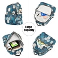 thumbnail image 5 of FORMRS Mini Backpack Purse for Women Quilted Travel Daypack Casual Shoulder Bag, Dark Blue Hexagon Patterns, 5 of 7