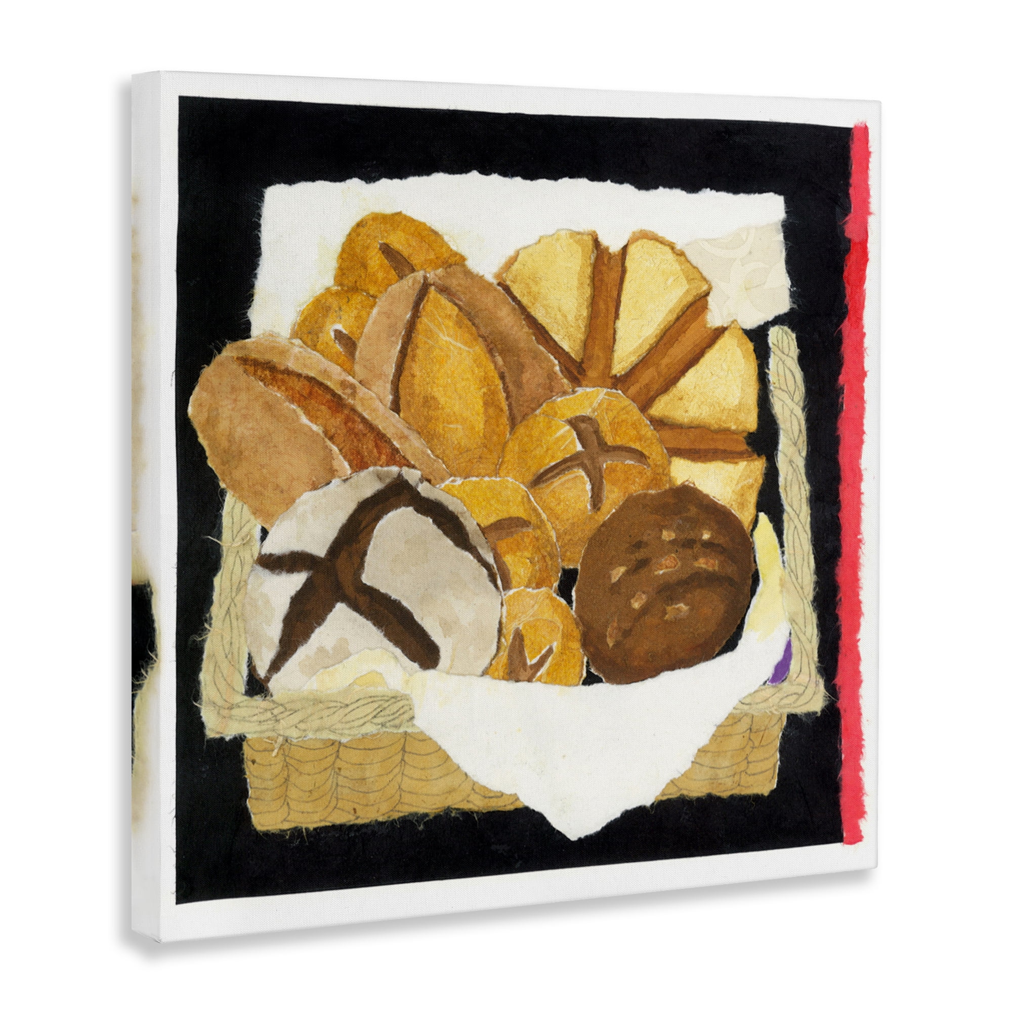 Stupell Industries Bread Box and Stripe Canvas Wall Art, design by Nancy Overton