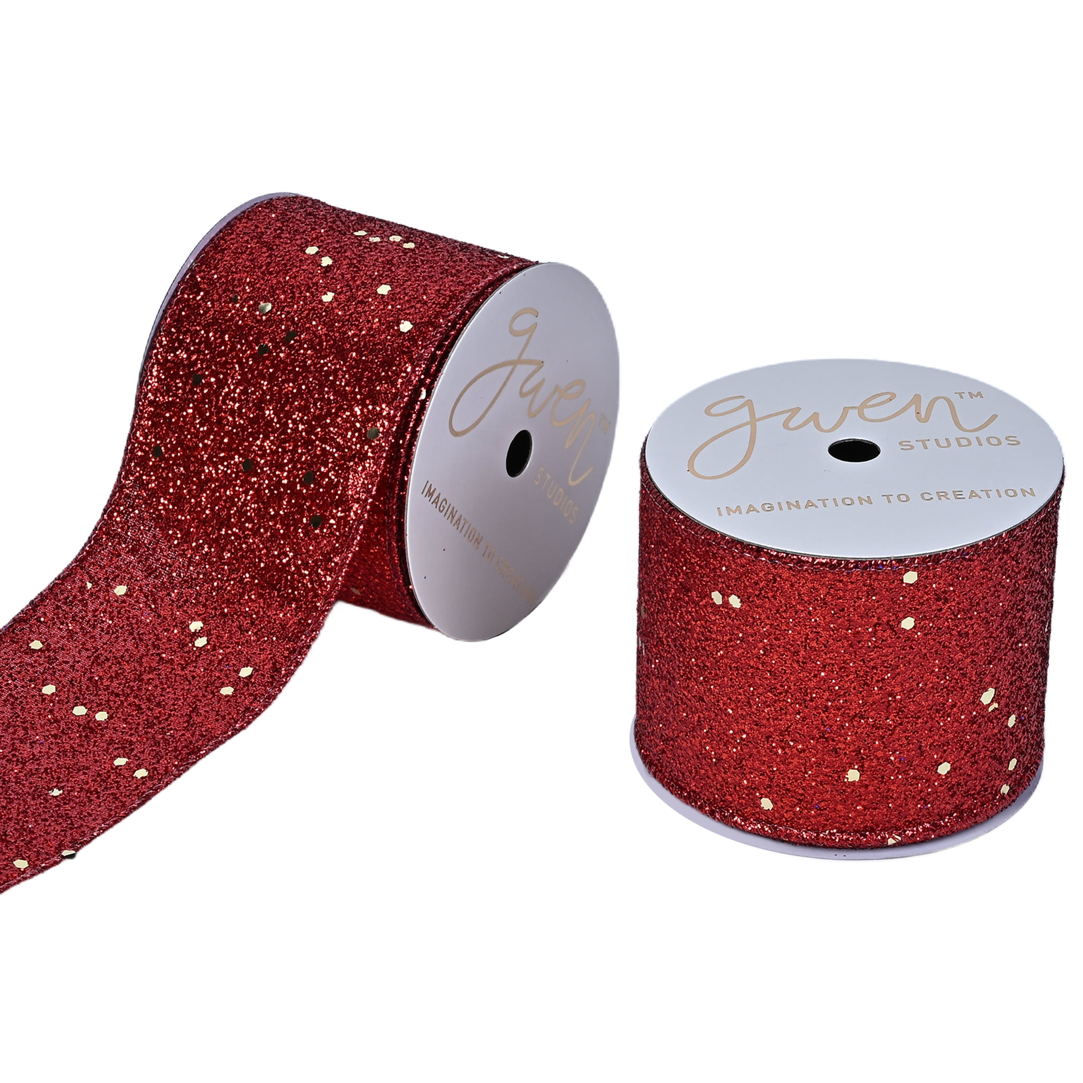Hello Hobby 2.5" Metallic Red Wire Ribbon, 3 yards
