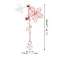 thumbnail image 2 of 1 Paire de Boucles d'Oreilles Goutte à Goutte en Résine Fleur de Cerisier (Rose), 2 of 8