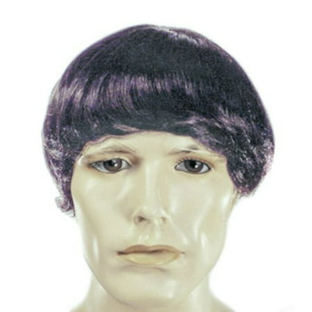 Moe Three Stooges Wig The 3 TV Show Howard Costume Mens Adult Black Comedy