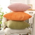 thumbnail image 3 of Nvzi fundas de almohada de pelo de color sólido, clásicas y atemporales, fundas de almohada simples de color puro de 19,69 x 19,69 pulgadas (camello)., 3 of 5