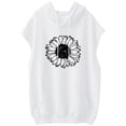 thumbnail image 3 of HUITKMM Sweat à Capuche pour Femmes Grande Taille Mode Lettre Manches Courtes Blouse Ample, 3 of 3