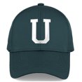 thumbnail image 3 of Daxton Performance Cool Tech Baseball Hat - Dusk Teal Cap, Silver Logo Letter U, 3 of 3