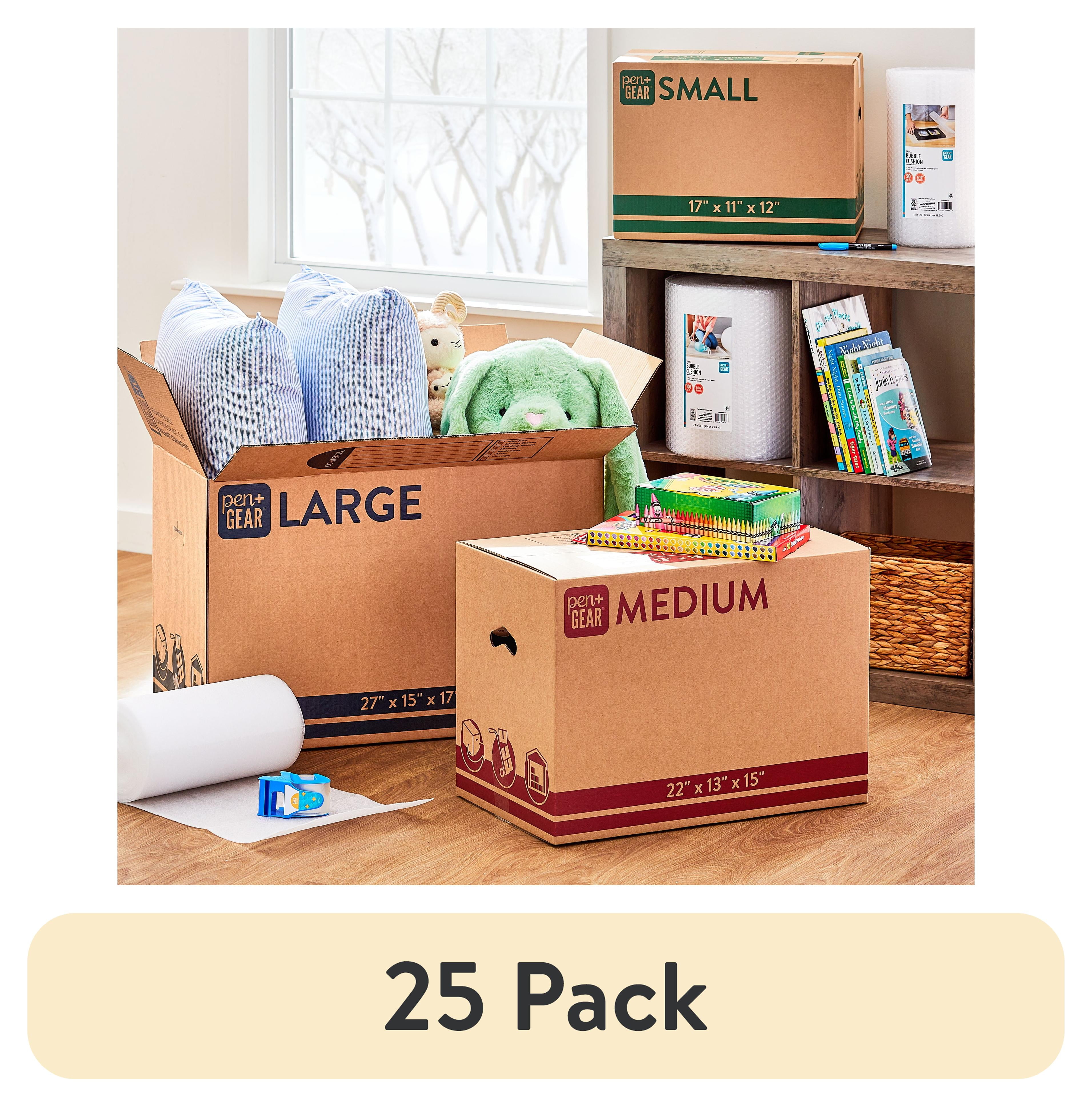 (25 pack) Pen+Gear Medium Moving Boxes, 22 in. L x 13 in. W x 15 in. H, Kraft