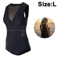 thumbnail image 2 of Trajes de baño de una pieza para mujer Trajes de baño de malla con cuello en V Trajes de baño con control de barriga, 2 of 5