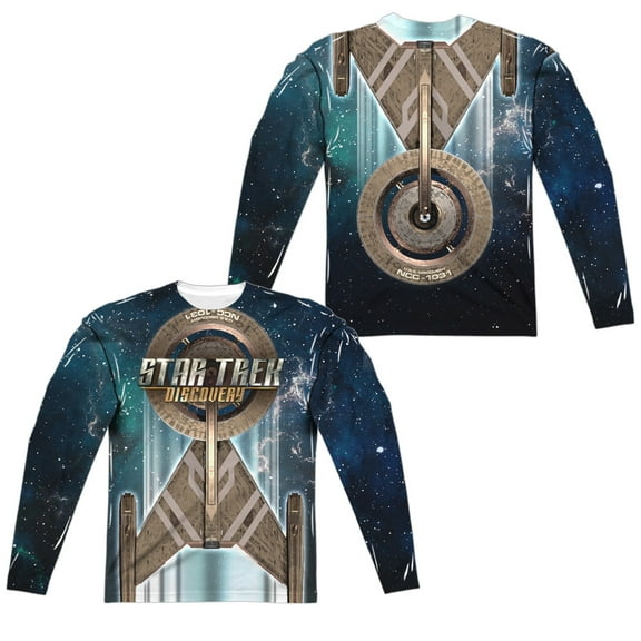 Star Trek Discovery - Uss Discovery (Front/Back Print) - Regular Fit Long Sleeve Shirt - Medium