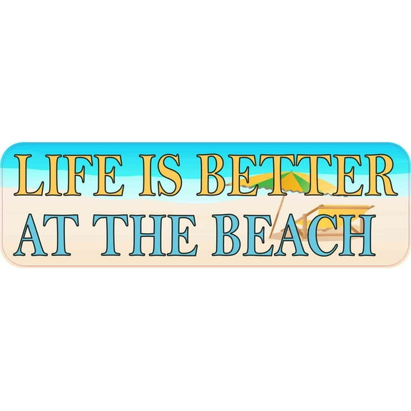 10in x 3in Life Is Better at the Beach Magnet
