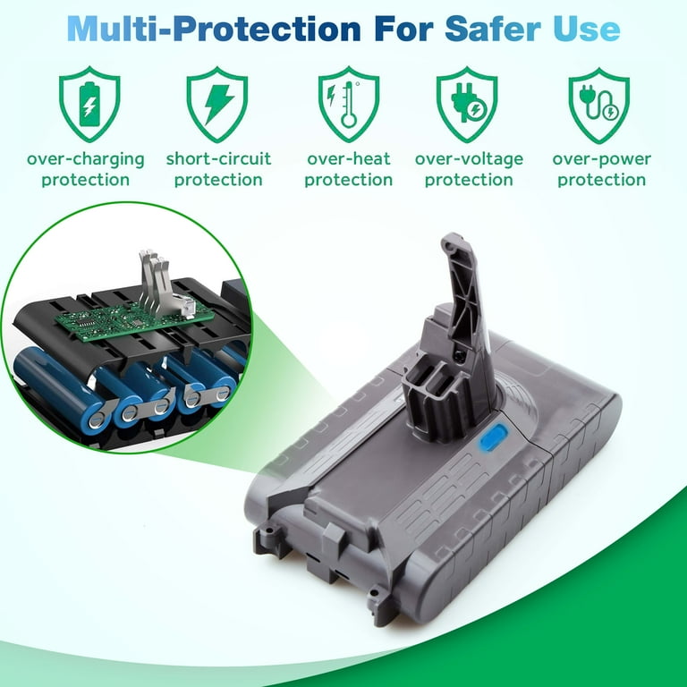  Powerextra 21.6V 5.0Ah Replace for V8 Battery