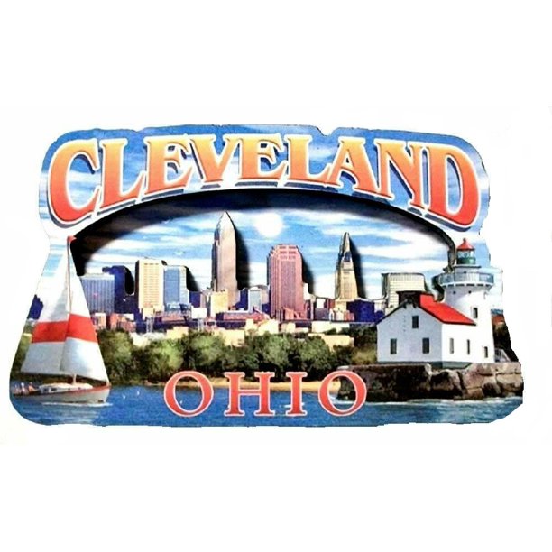 Cleveland Ohio Montage Artwood Fridge